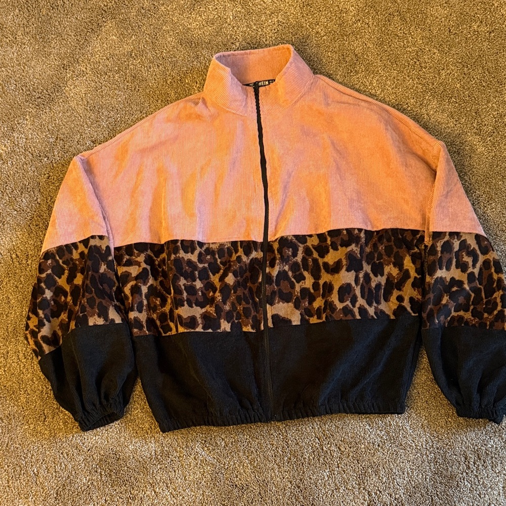 SHEIN Pink Ribbed Jacket